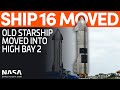 Ship 16 Moved to the Megabay | Starship Boca Chica