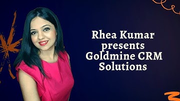 Rhea Kumar presents Goldmine CRM as the official spokesperson