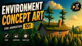 How to Create Environment Concept Art for Animation | Step-by-Step | With reference