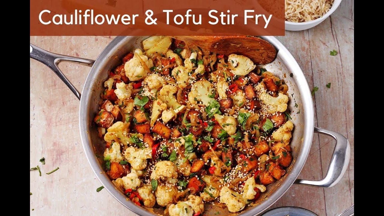 How to make Cauliflower & Tofu Stir Fry YouTube