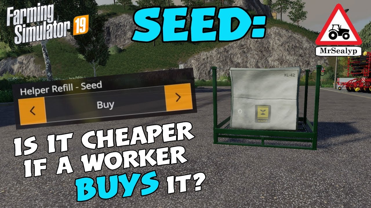 Farming Simulator 19 Ps4 Assistance Seed Is It Cheaper If A Worker Buys It Youtube