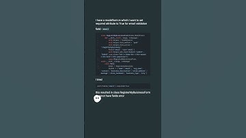 Django Crispy form set model field as required #shorts