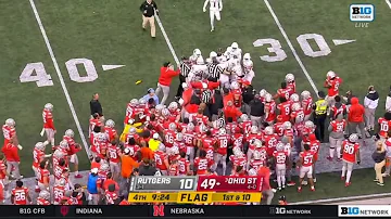 Ohio State vs Rutgers heated moment after late hit on punter