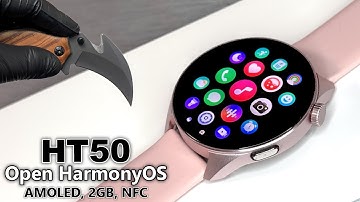 HT50 Unboxing & Full Review SmartWatch with Open HarmonyOS System (Amoled, 2GB ROM, NFC) - ASMR