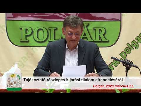 Tájékoztató részleges kijárási tilalom elrendeléséről Polgár 2020.03.22.
