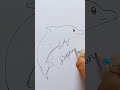 Very Easy Dolphin🐬 Drawing #shorts #PencilDrawing