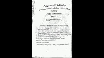 Vbu semester 5 Mj 10 History Vidya guess #vbu #history #exam #major #semester5 #nep #nep2020