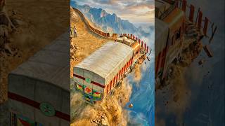 Franklin Driving Indian Truck Worst Accident 😱 High Hill Fall Into Sea #indiantruck #gta5 #shorts