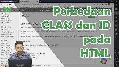 5.6 Perbedaan Class dan ID pada HTML | Belajar HTML