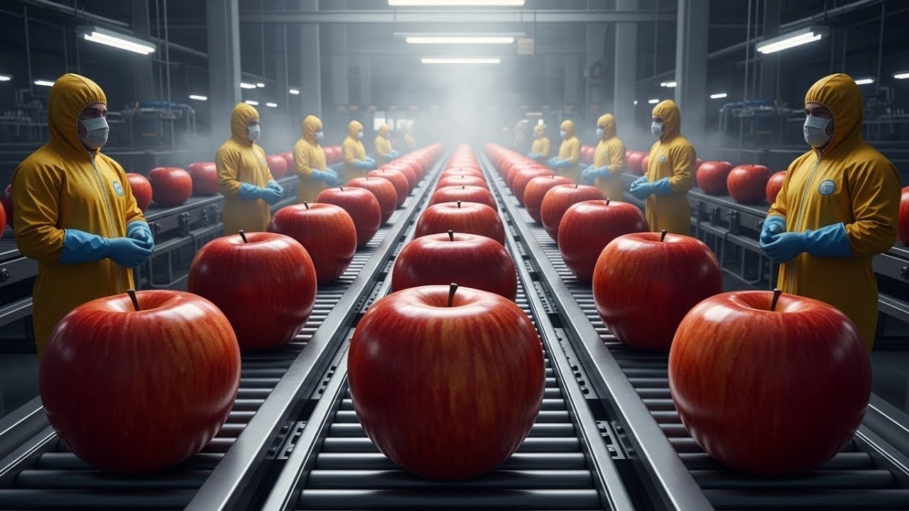 Inside a Modern Apple Juice Factory: From Fresh Apple to Fresh Apple Juices (Full Process)