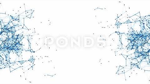 Stock Video - Abstract motion of geometric shapes on a white background.