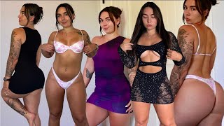 HUGE TRY ON HAUL! Whitefoxbotique, Byree, Thatssofetch... bikinis, dresses, heels, etc.