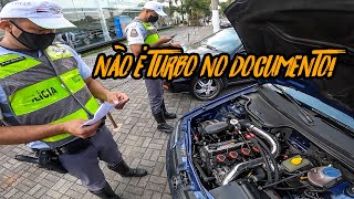 TOMEI ENQUADRO MONSTRO DE VW GOL TURBO 500CV!!😱 POLICIAL EMPURROU O GOL!!