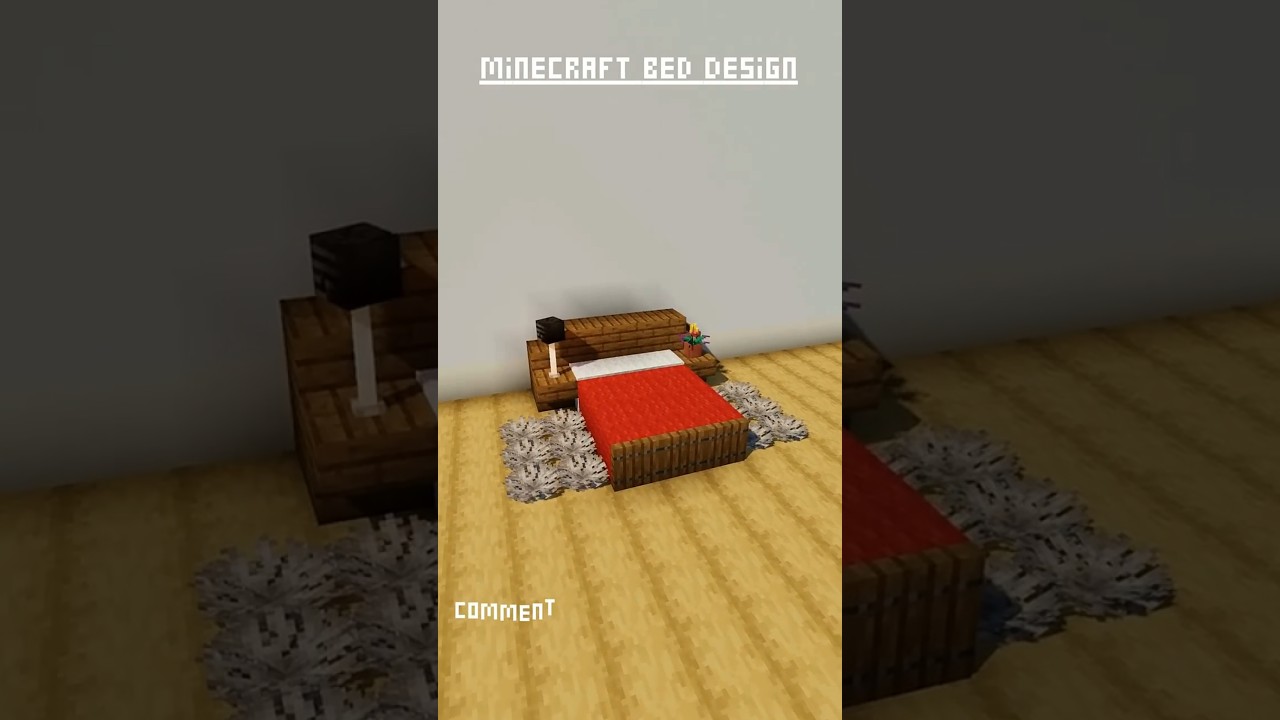 How to build a real Minecraft Bed  #minecraft #tutorial #minecraftbuilding #english