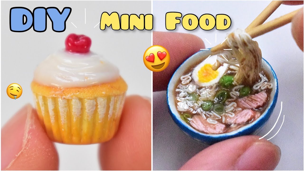 Miniature Dollhouse Art 🍜 ~ Making of Mini Food 🧁 Polymer Clay ...