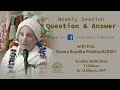 Weekly Question & Answers Session with H.G. Deena Bandhu Prabhu ( ACBSP) | Balaram Hall