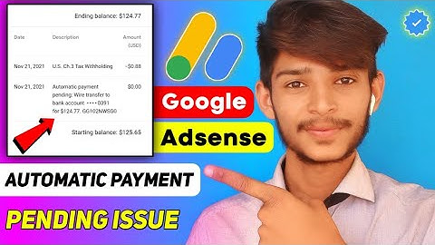 Automatic Payment Pending Wire Transfer to Bank Account -  google adsense payment pending - YTTECH