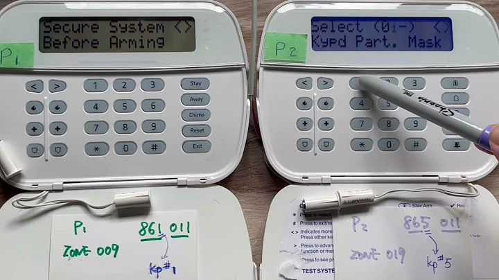 DSC NEO keypad zone for different partitions