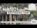 Streets in hai ba trung  hoan kiem districts sightseeing tour hanoi vietnam