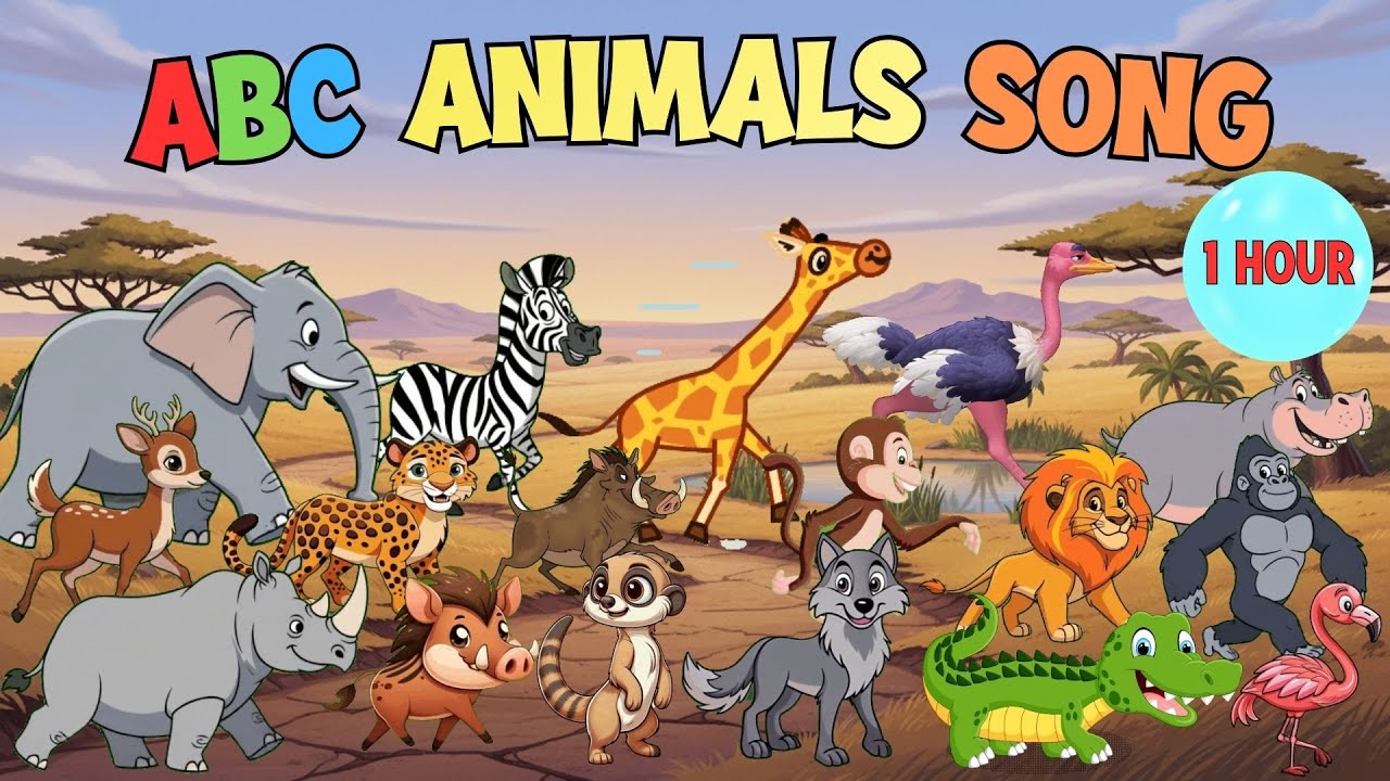 ABC Animals Sounds Song + Alphabet Animals 1 Hour| Learn ABC With Animals Song | Little Kitten Learn