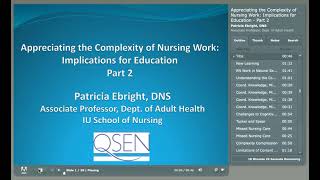 QSEN Module 1: Appreciating the Complexity of Nursing Work, Part 2
