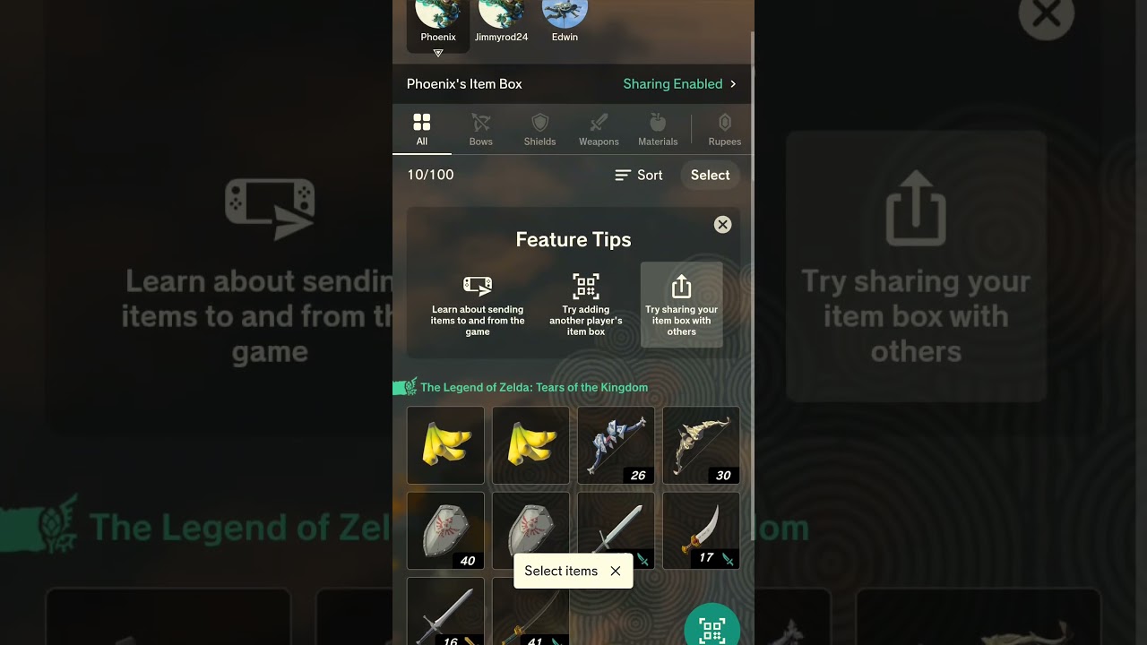 Zelda TOTK item sharing ✨️ drop