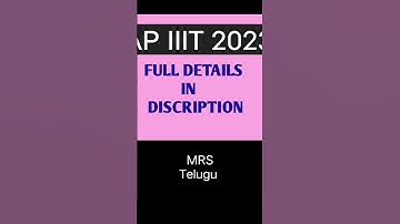 AP IIIT NOTIFICATION 2023|ap iiit|rgukt latest updates|iiit|iiit telugu|rgukt