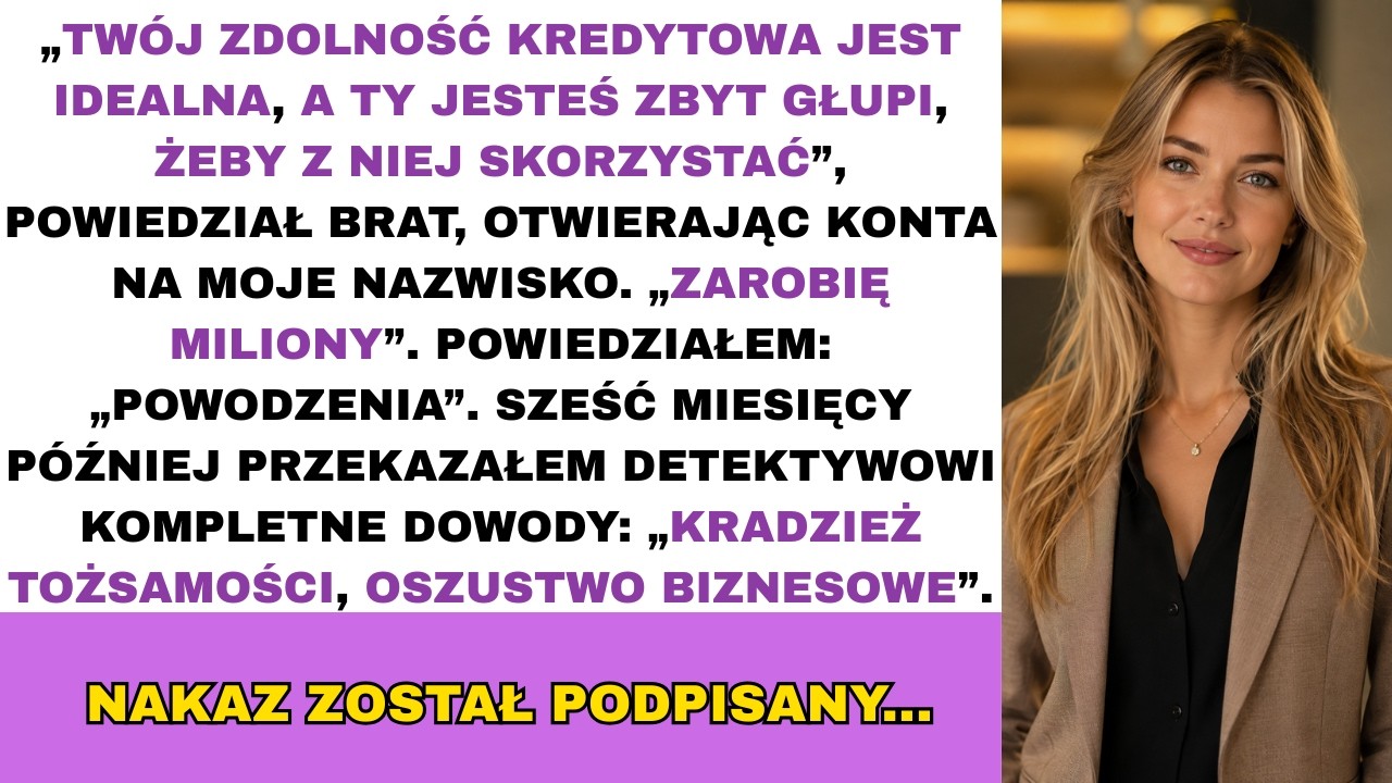 O 23:42 we wtorek dostałam powiadomienie o nowym kredycie na 75 000 zł. Nowo otwarte konto firmowe, o którym nic nie wiedziałam. Sprawdziłam historię kredytową i zamarłam – w ciągu tygodnia ktoś...