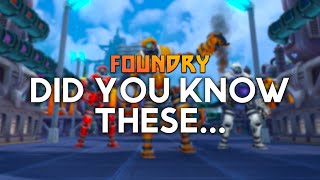 : BEGINNER TIPS in FOUNDRY?