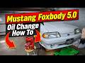 Mustang Foxbody 5.0 Oil Change How To 1989 V8