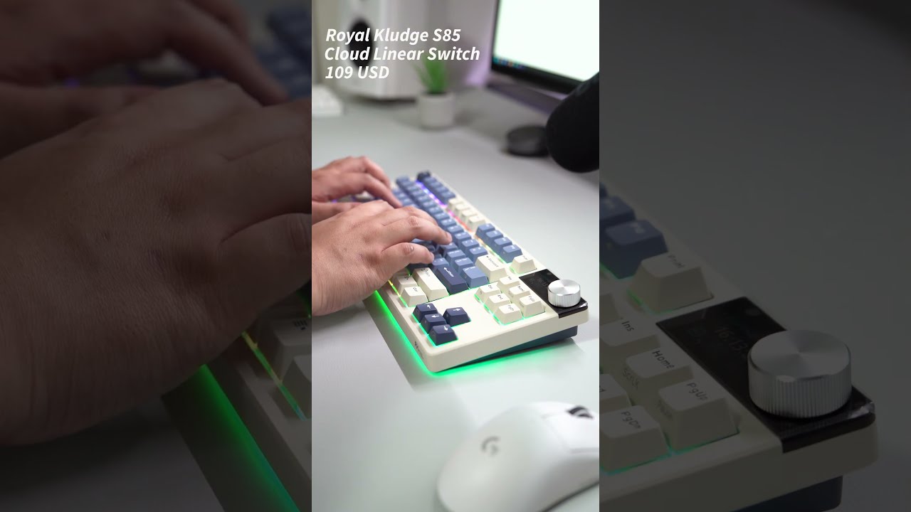 Royal Kludge TKL S85 Sound Test Gamingkeyboard Typing Asmr Thocky Creamy