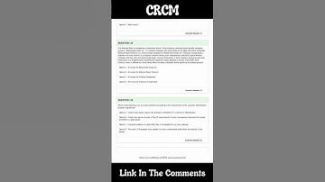 CRCM Exam Dumps With Practice Questions - Free Download