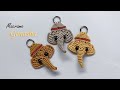 Macrame keychain tutorial: Macrame Ganesha Small Keychain - How to make macrame ganesha