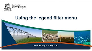 Using the legend filter menu | Department of Primary Industries and Regional Development