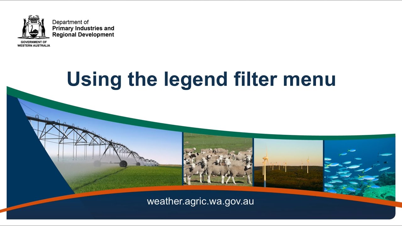 Using the legend filter menu | Department of Primary Industries and ...