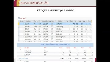 Tin học 12 - Bài 9 Báo cáo và kết xuất báo cáo