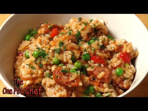 Easy Chicken and Chorizo Risotto | One Pot Chef