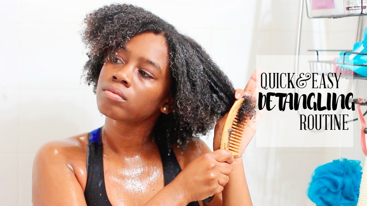 Detangling Natural Hair In Less Than 10 Mins Dry Tangled Youtube