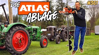 Atlas AL320 Bagger Ablage am DEUTZ | Erdbohrer für 146 Euro | Klopfer am zerren | #vlog 361