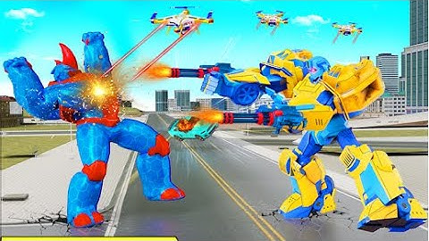 Rhino Robot Truck Robot Car Part-1 | Rescue City Robot Truck Rhino Android GamePlay | By Game Crazy