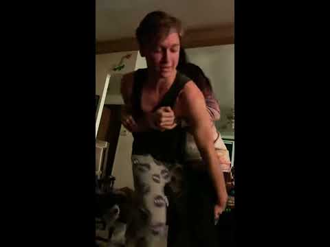 Mom beats son at wrestling