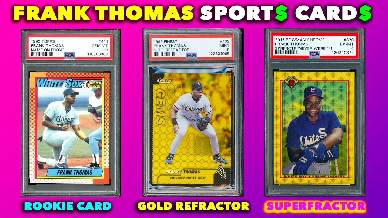rare frank thomas baseball cards 1990 Topps Frank Thomas Rookie Baseball Error Card #414 main image 0