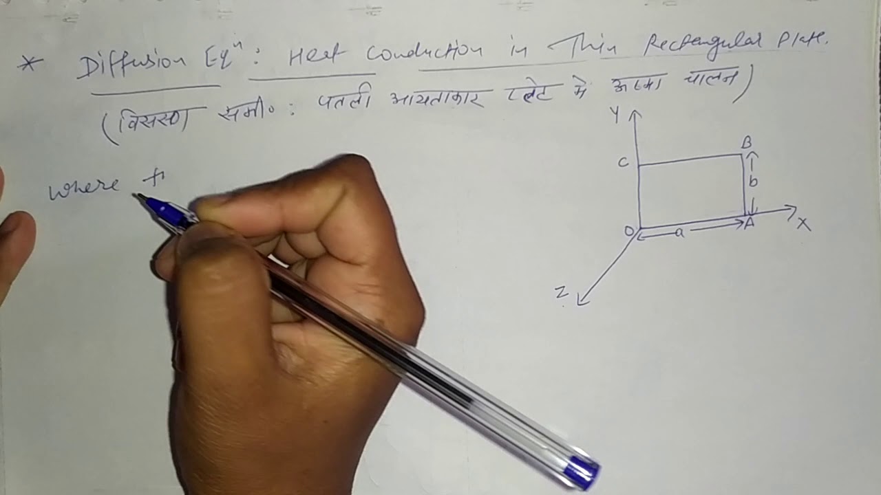 Heat Conduction in a Thin Rectangular Plate Part-1 for B.sc 2nd year by ...