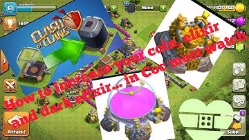 How we can increase your coin, elixir, and, dark elixir in Coc...