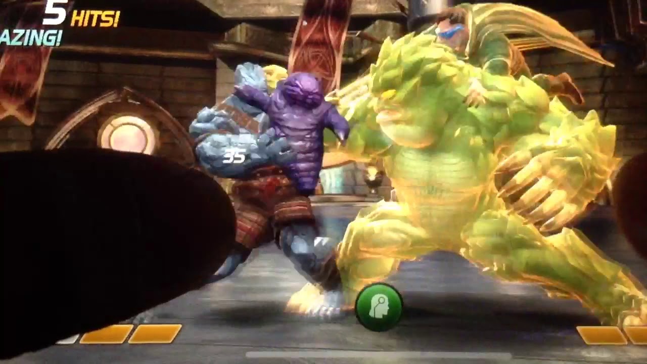 Marvel contest of champions  Korg vs mole man