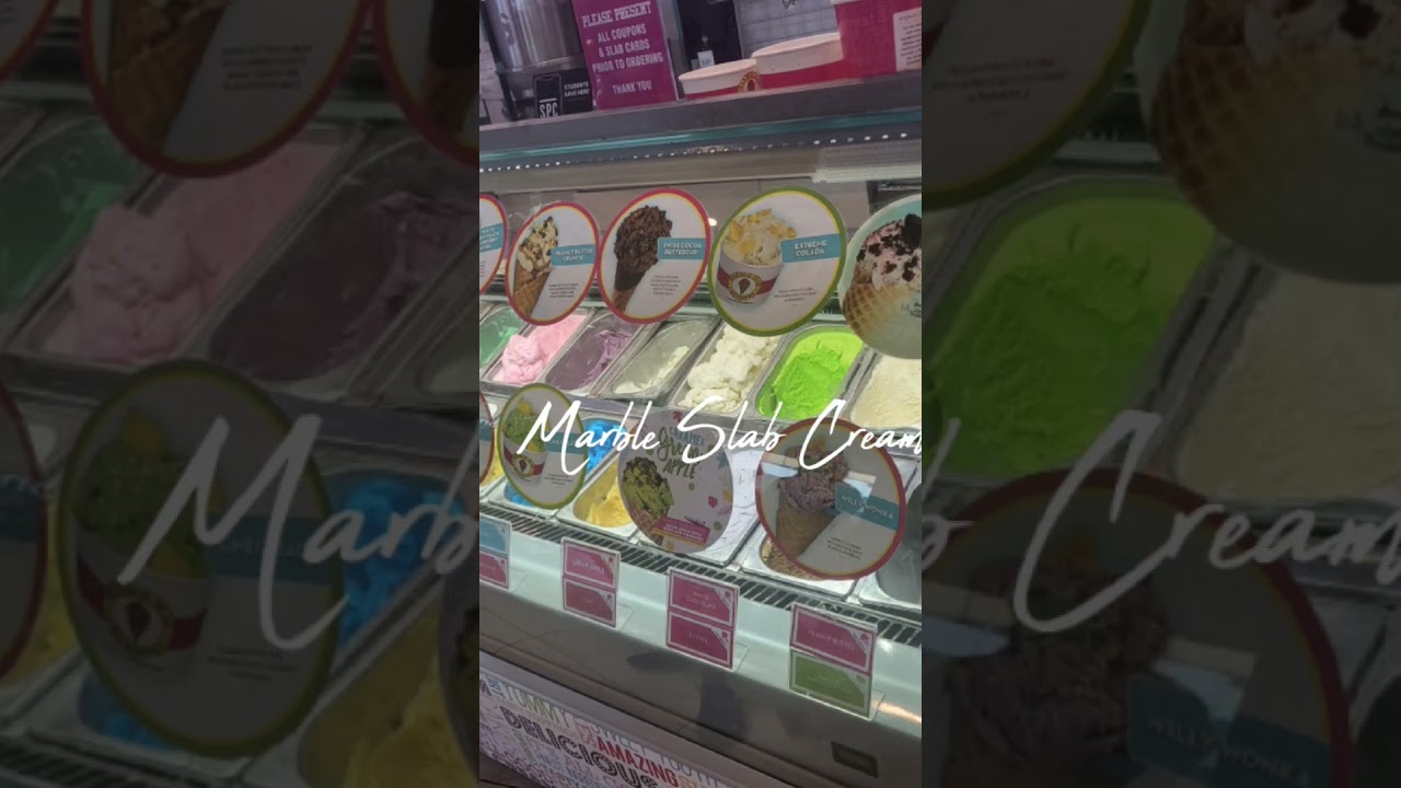 Marble Slab Creamery Ice cream in Calgary outlet mall
