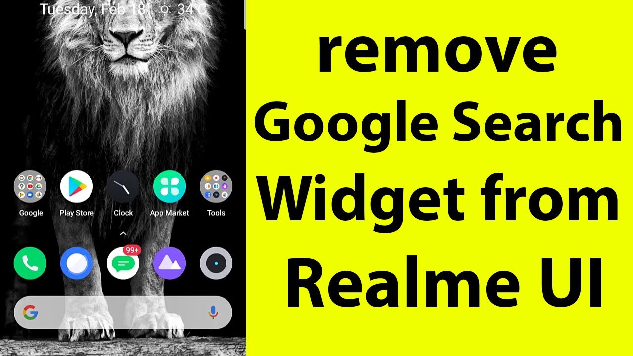 How To Remove Google Search Widget From Realme UI YouTube How To Remove Google Search Widget From Realme UI YouTube
