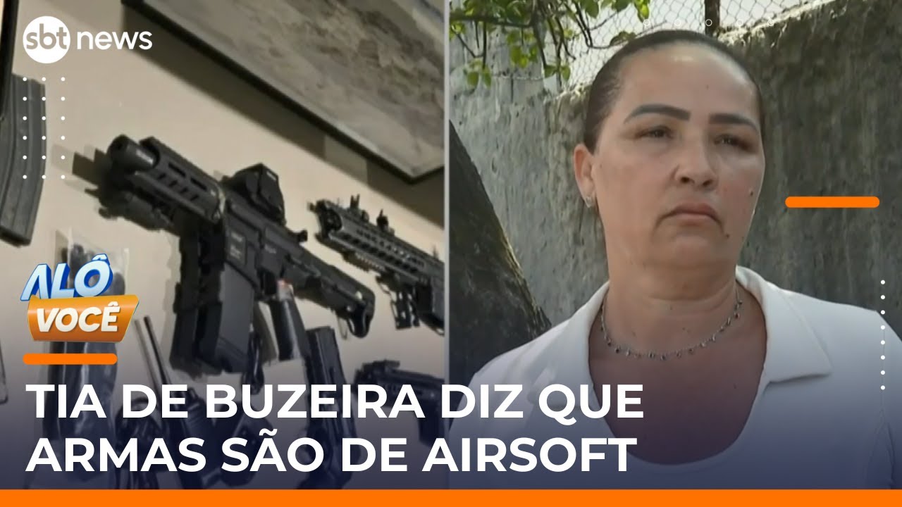 Tia de Buzeira diz que sobrinho é inocente e que armas são de airsoft | #AloVoce