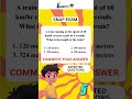 Speed Distance Time #speedtime #aptitudetricks #catpreparation #snapexam #viralshorts