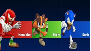SONIC DASH 2 - KNUCKLES VS STICKS VS SONIC